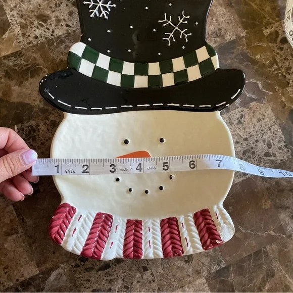 St. Nicholas Square The Snow Friends Collection Snowman Holiday Plate - Picture 10 of 10